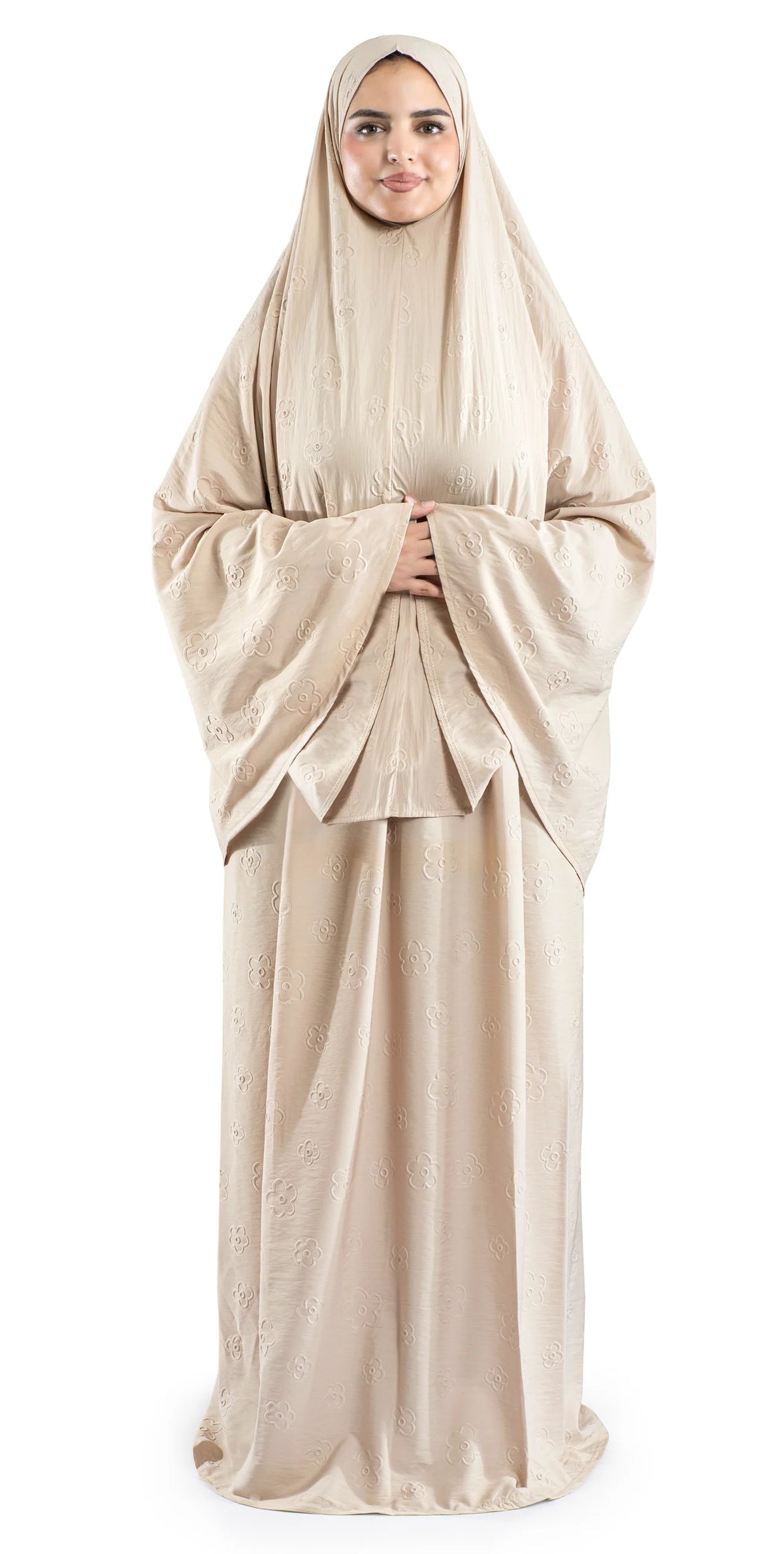 cream Fleur de Douceur Islamic Prayer Wear