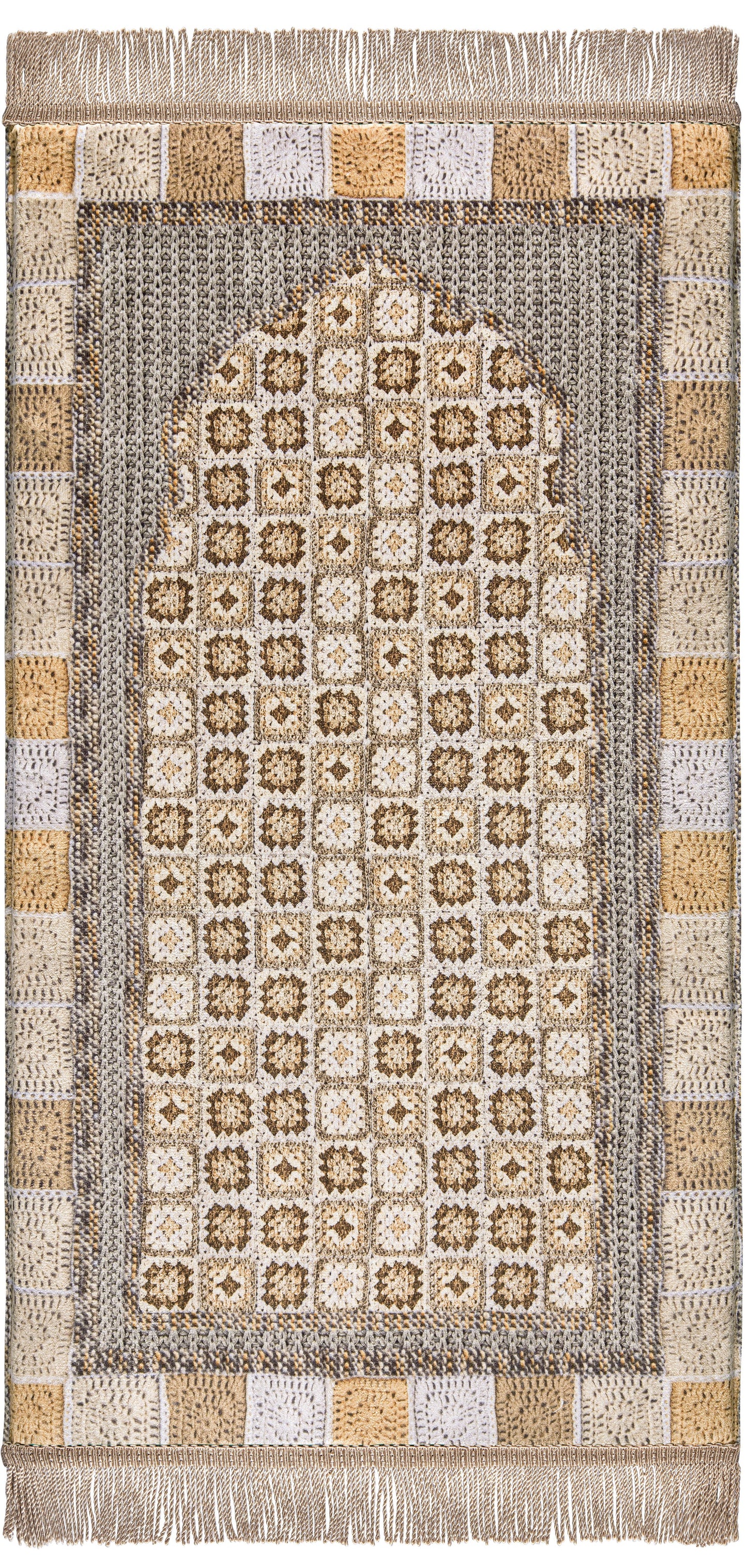 Brownish Croshet Medical Prayer Mat