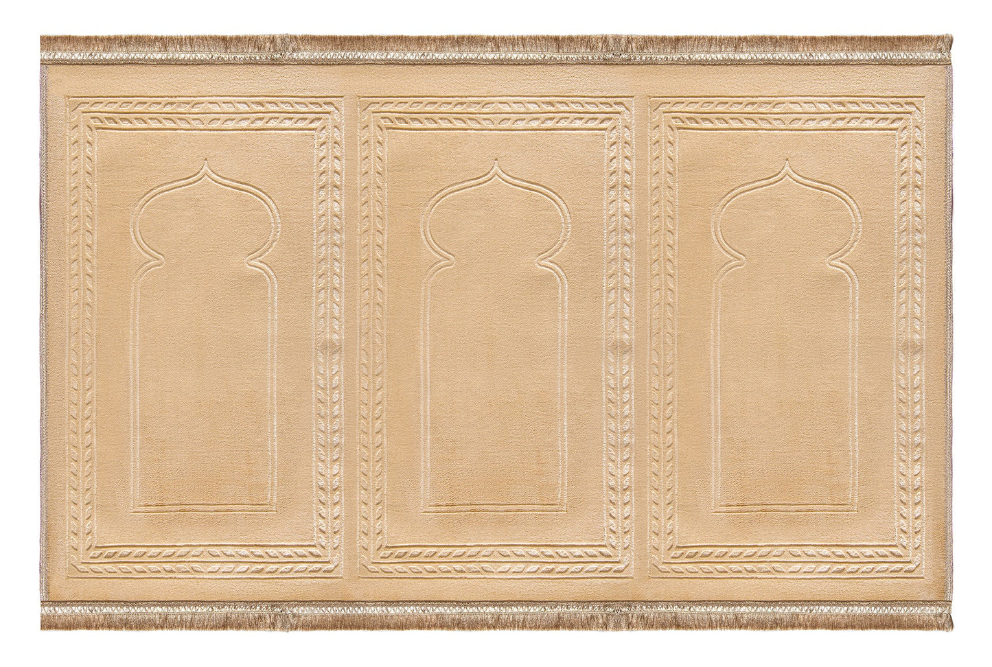 Trio Beige Jama'ah Prayer Mat