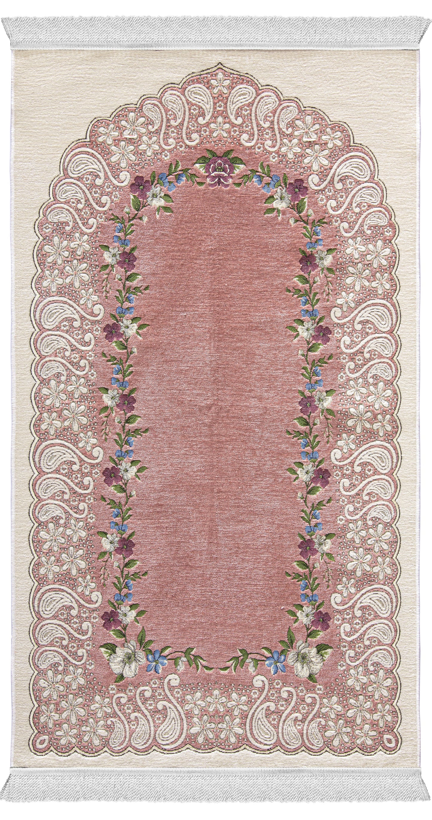 Cashmeric Flowered Arch Unpadded Sejadah