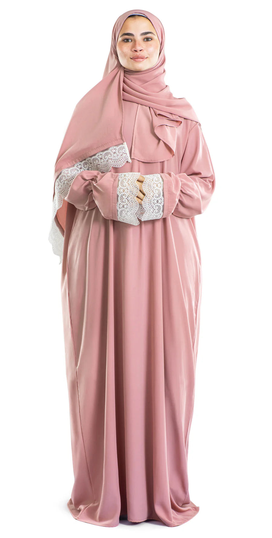 Rosette Lace Islamic Prayer Wear