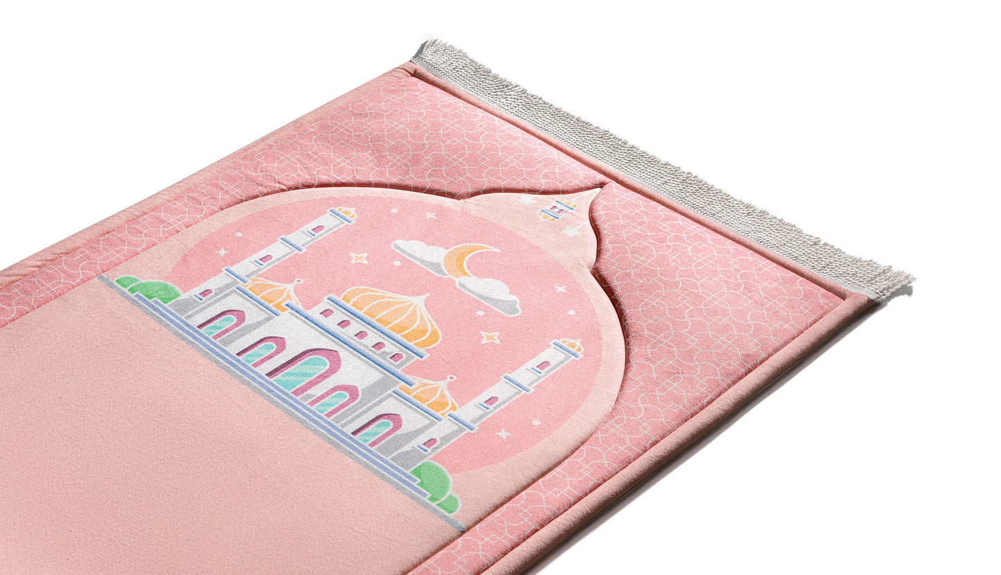 vibrant pink junior size prayer rug | Urban Rugs