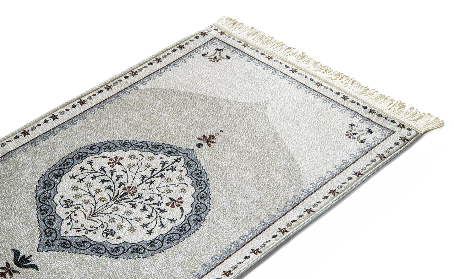 grey flory cushioned sejadah