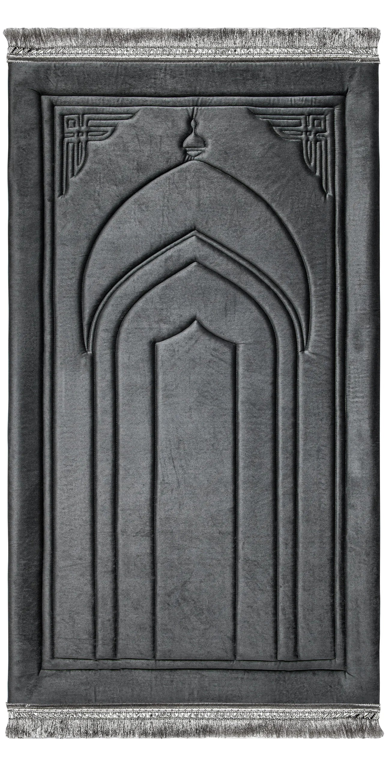 Dark Grey Capitone Prayer Mat