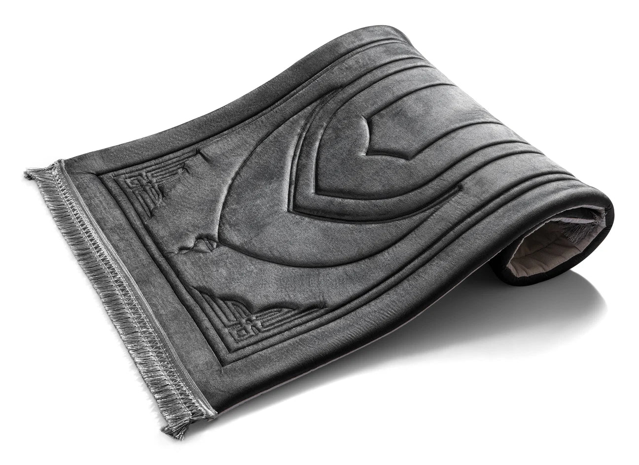 Dark Grey Capitone Prayer Mat