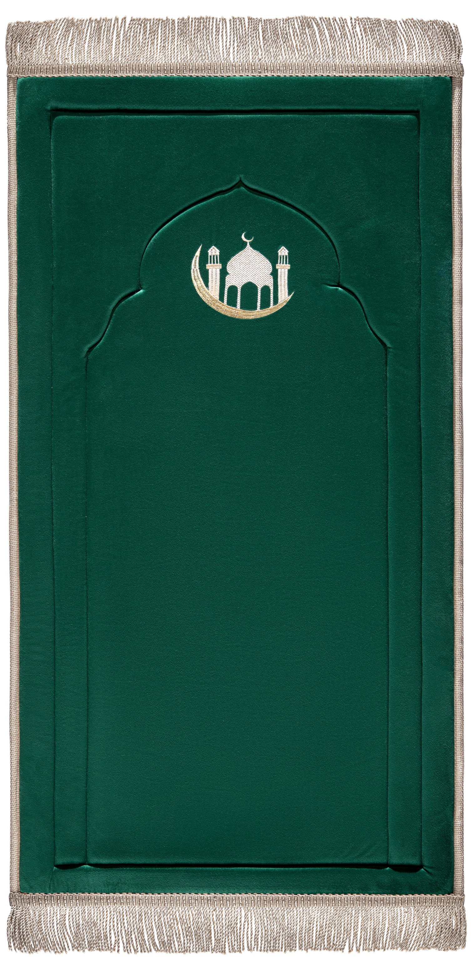 Emerald Green Embroidery Prayer Mat