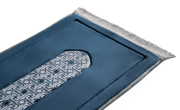 Royal Blue Embroidery Prayer Mat