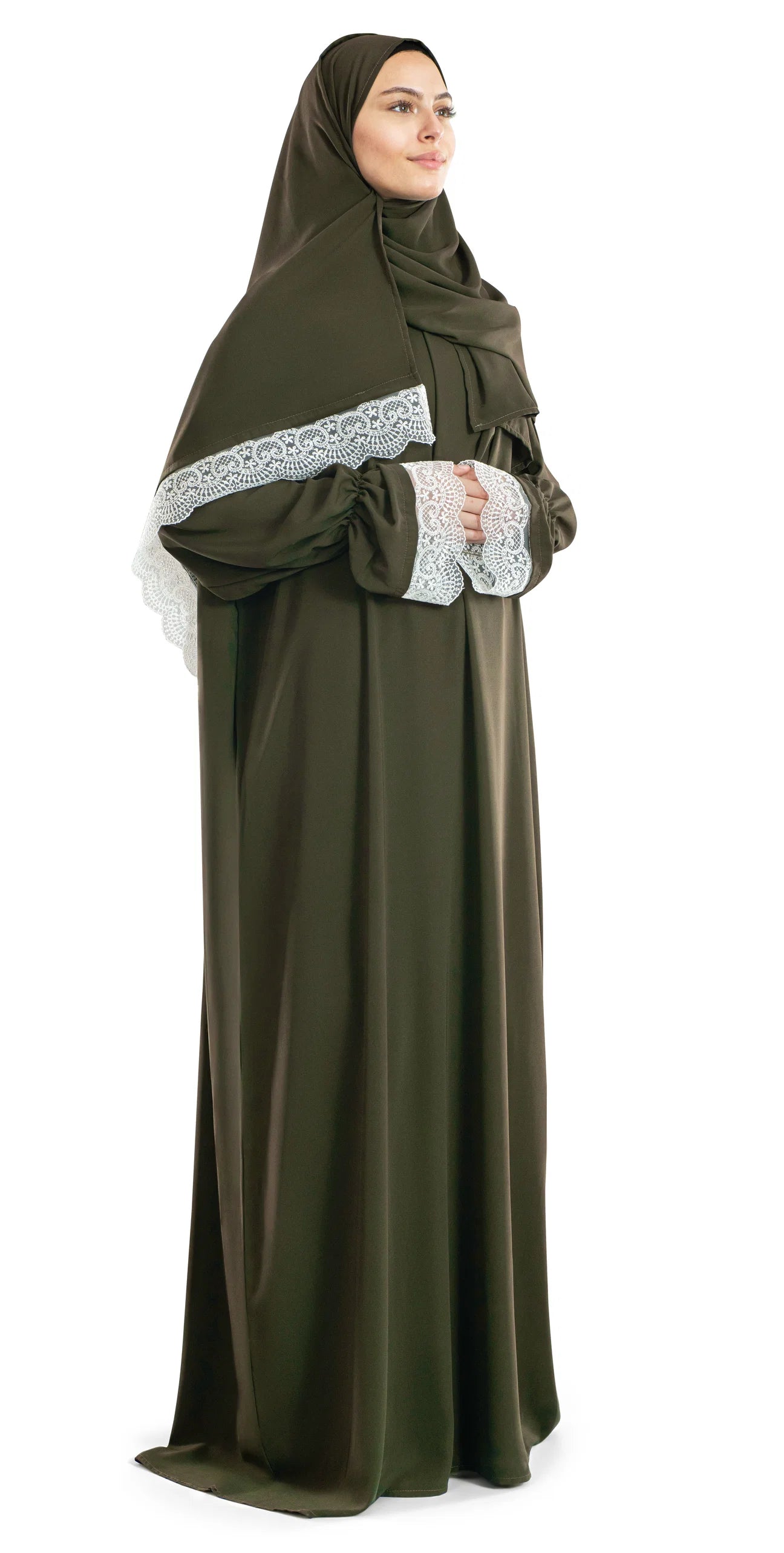 Evergreen Lace Islamic Prayer Wear