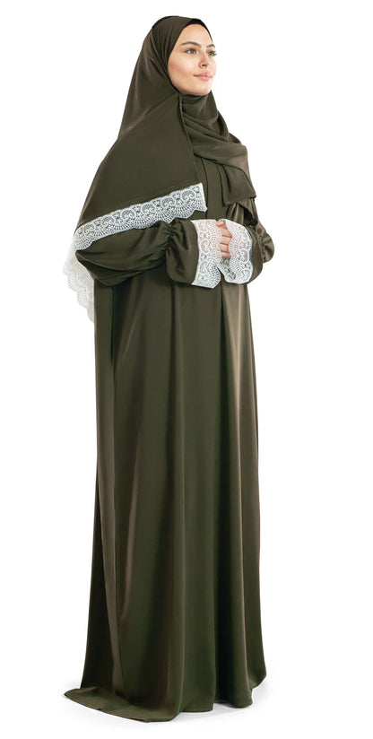 Evergreen Lace Islamic Prayer Wear