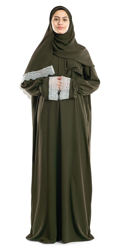 Evergreen Lace Islamic Prayer Wear