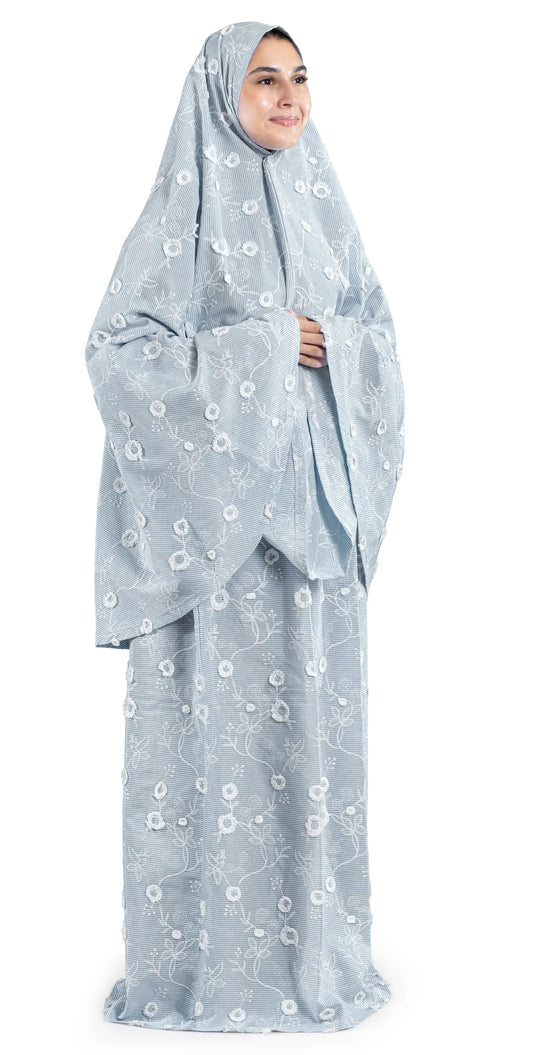 Sky Blue Fleur de Rêve Islamic Prayer Wear