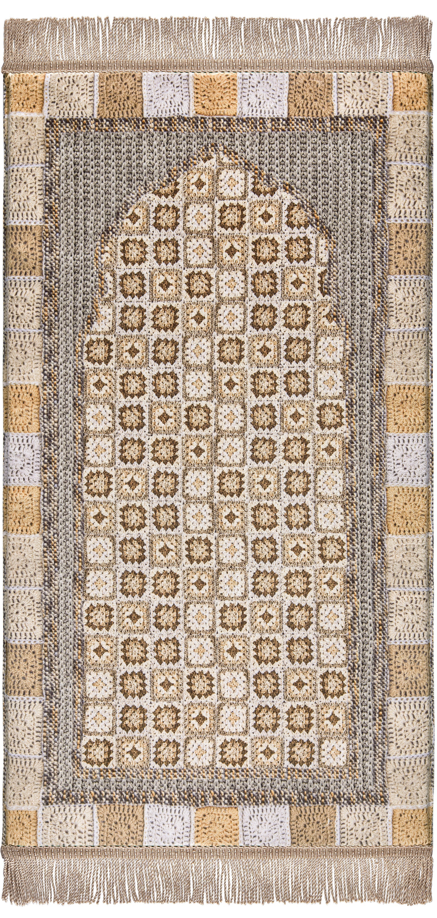 Brownish Croshet Medical Prayer Mat