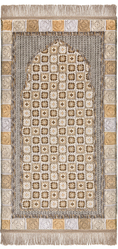 Brownish Croshet Medical Prayer Mat