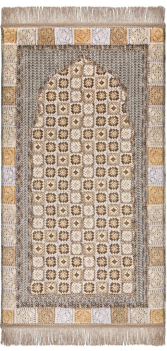 Brownish Croshet Medical Prayer Mat