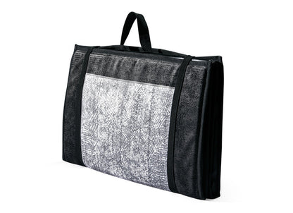 Black Kanar Backrest Prayer Mat