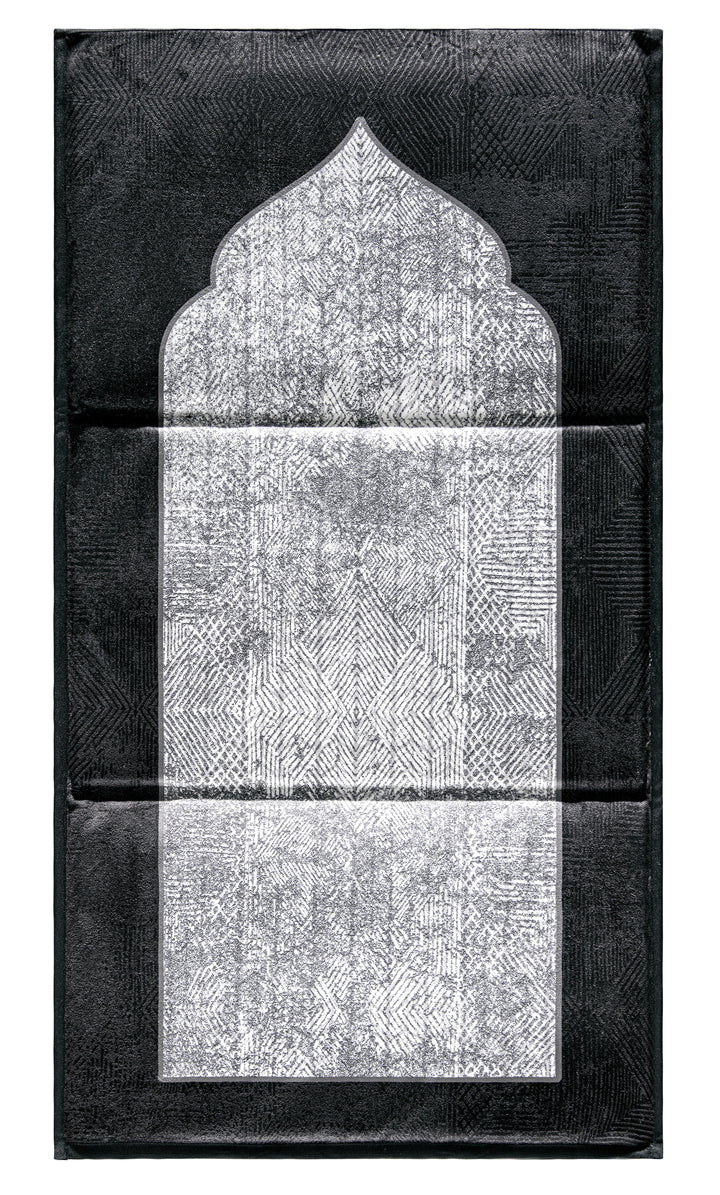 Black Kanar Backrest Prayer Mat