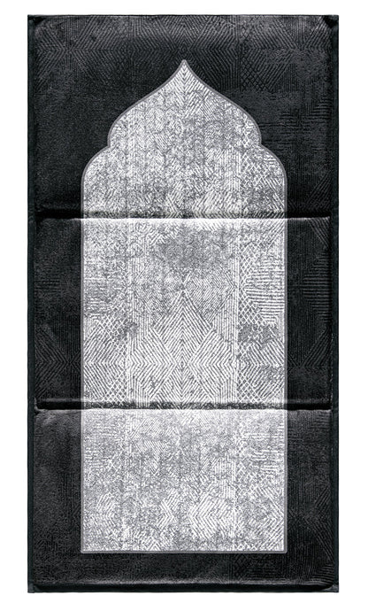 Black Kanar Backrest Prayer Mat