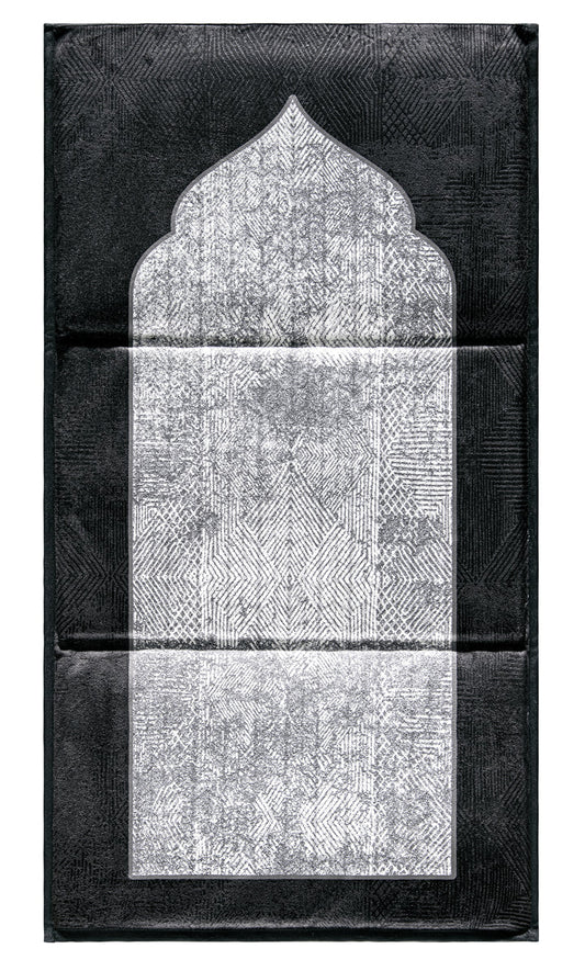 Black Kanar Backrest Prayer Mat