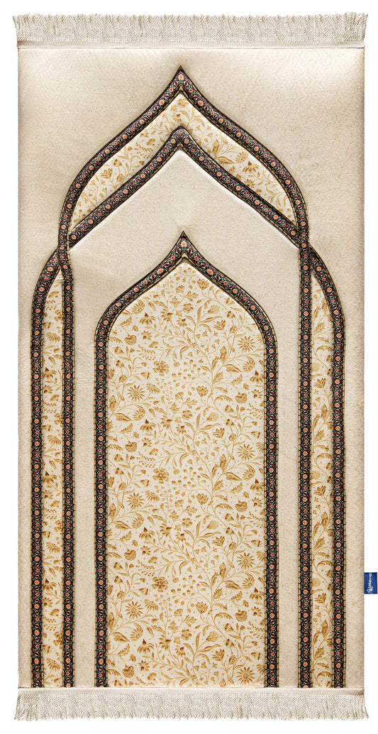 Golden Blossom Premium Prayer Mat