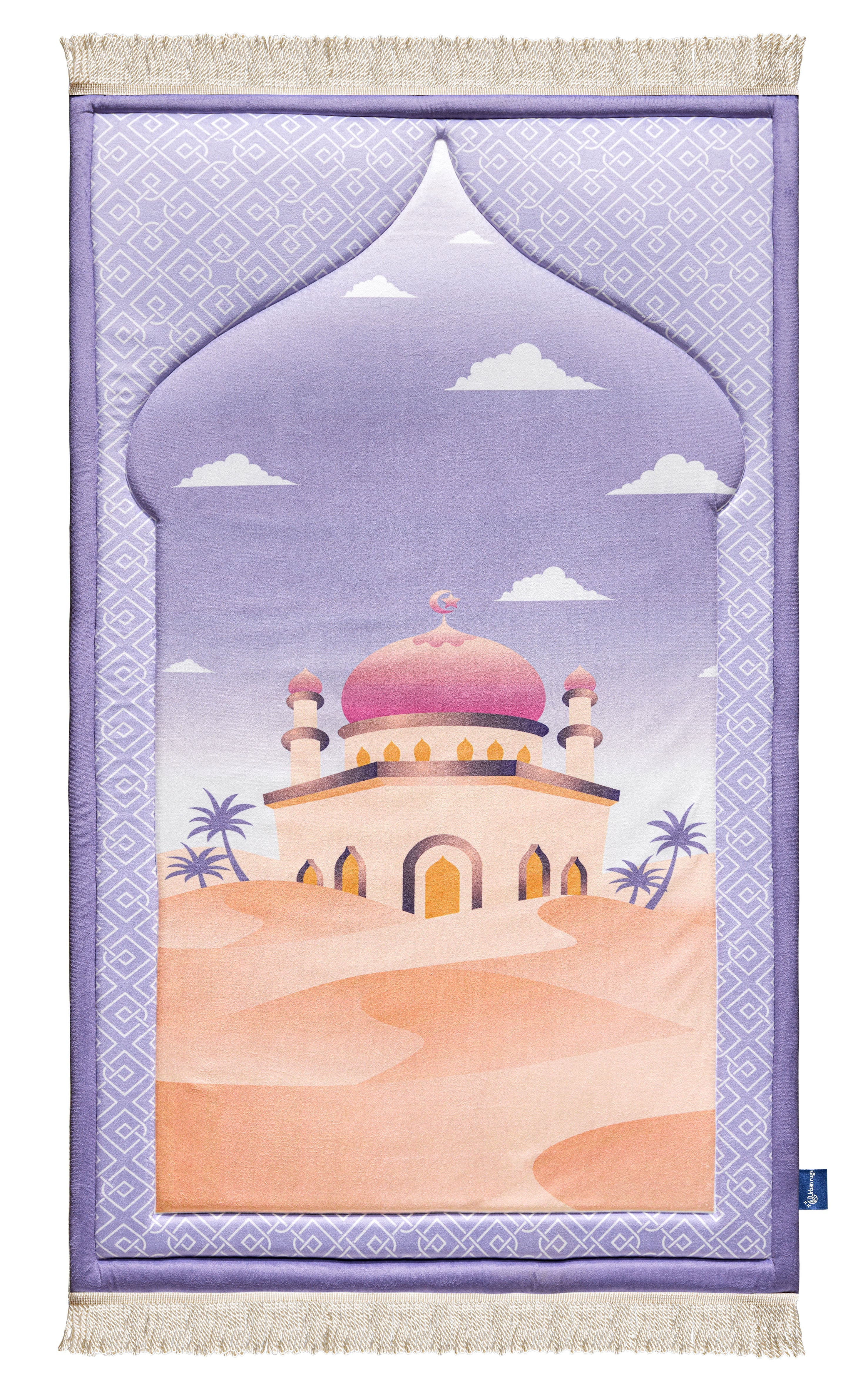 light mauve foam padded prayer musallah | Urban Rugs