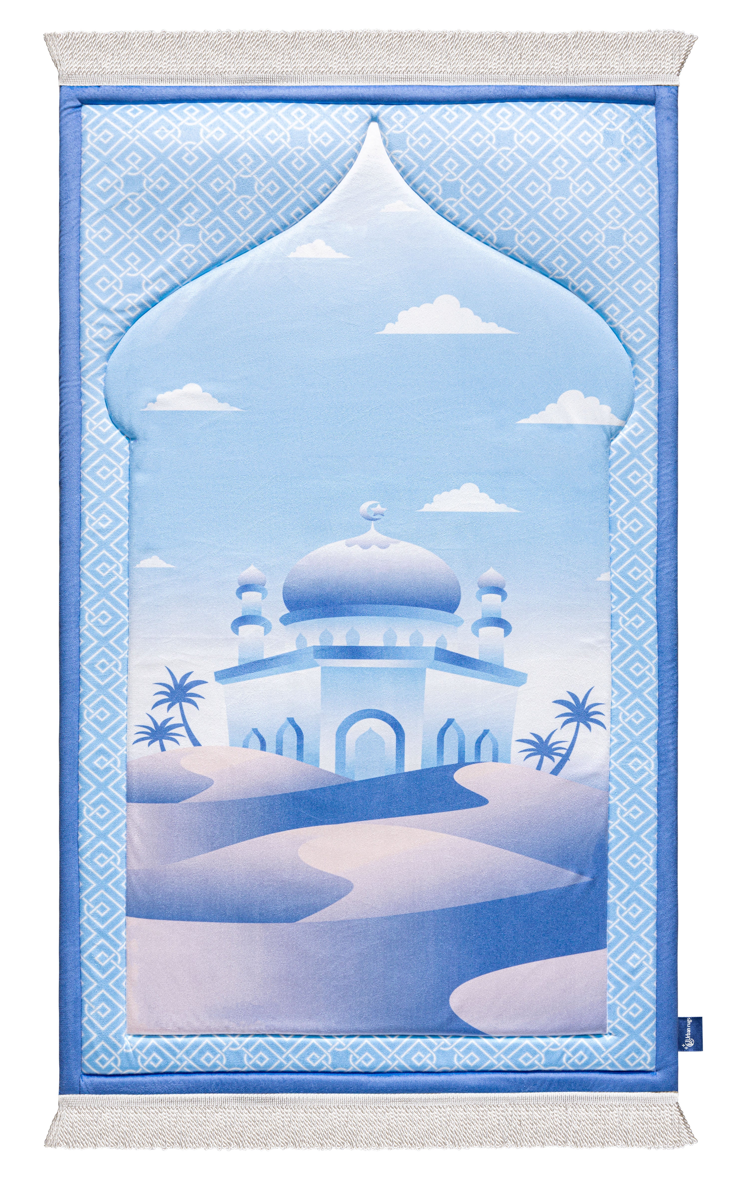 blue dessert masjid muslim prayer mat | Urban Rugs