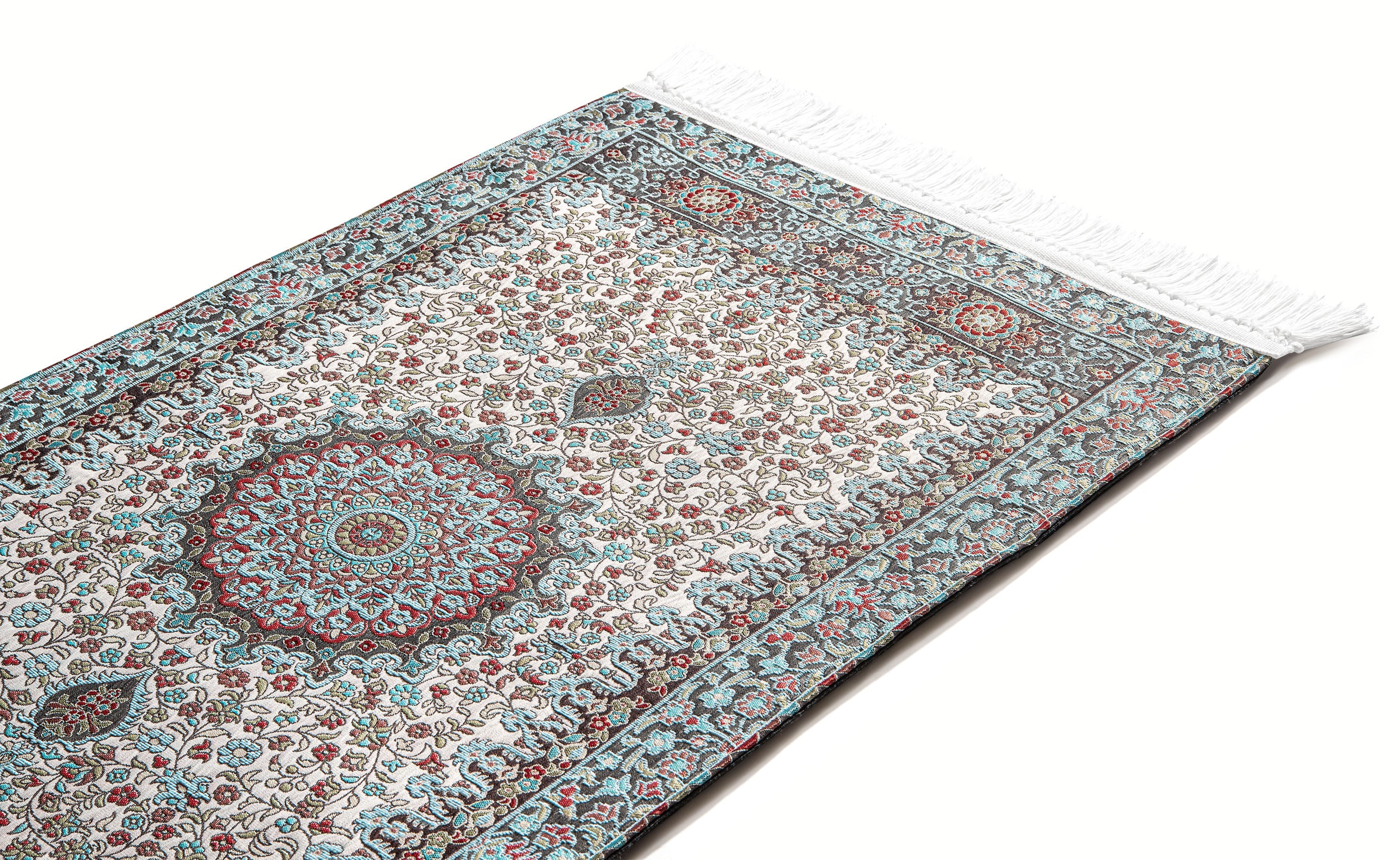 blue iranian prayer mat aethetic | urban rugs