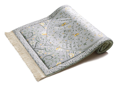 Grey yellow lotus prayer thick sejadah - Urban Rugs