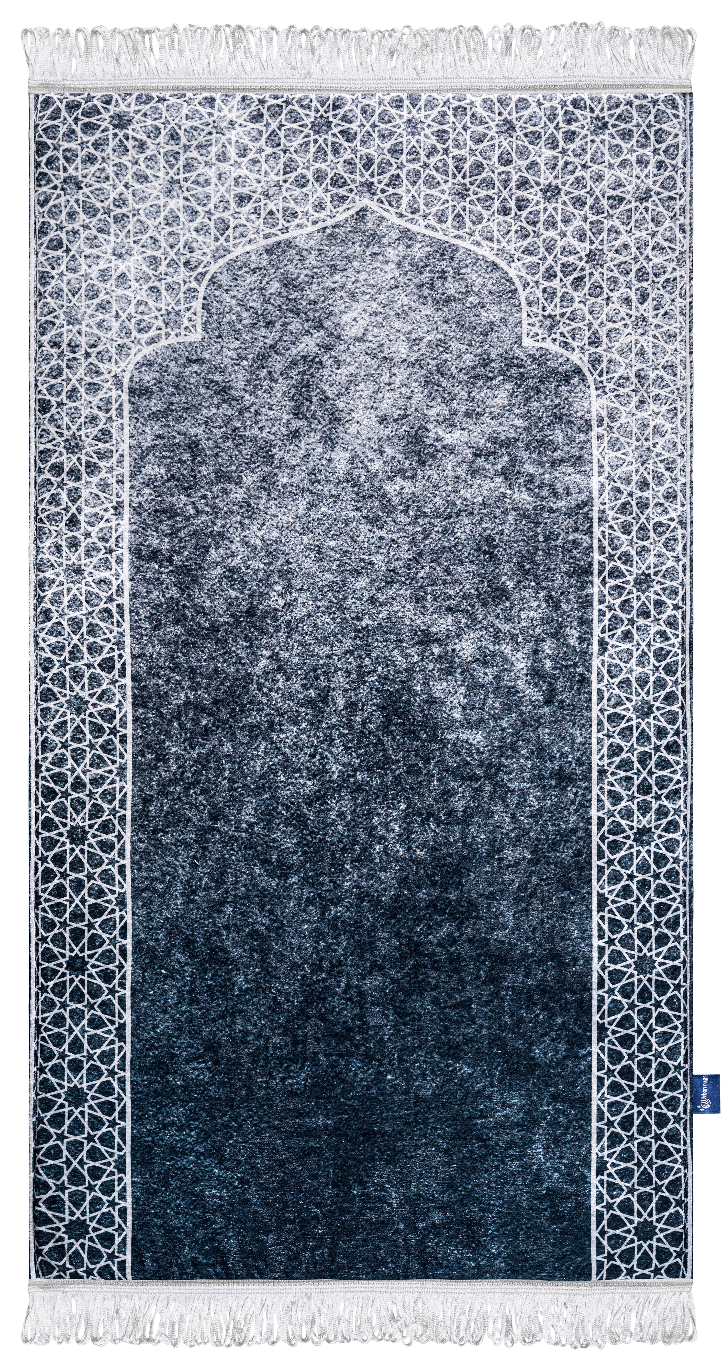 Grey Luxury Cushioned Prayer Rug | Urban Rugs