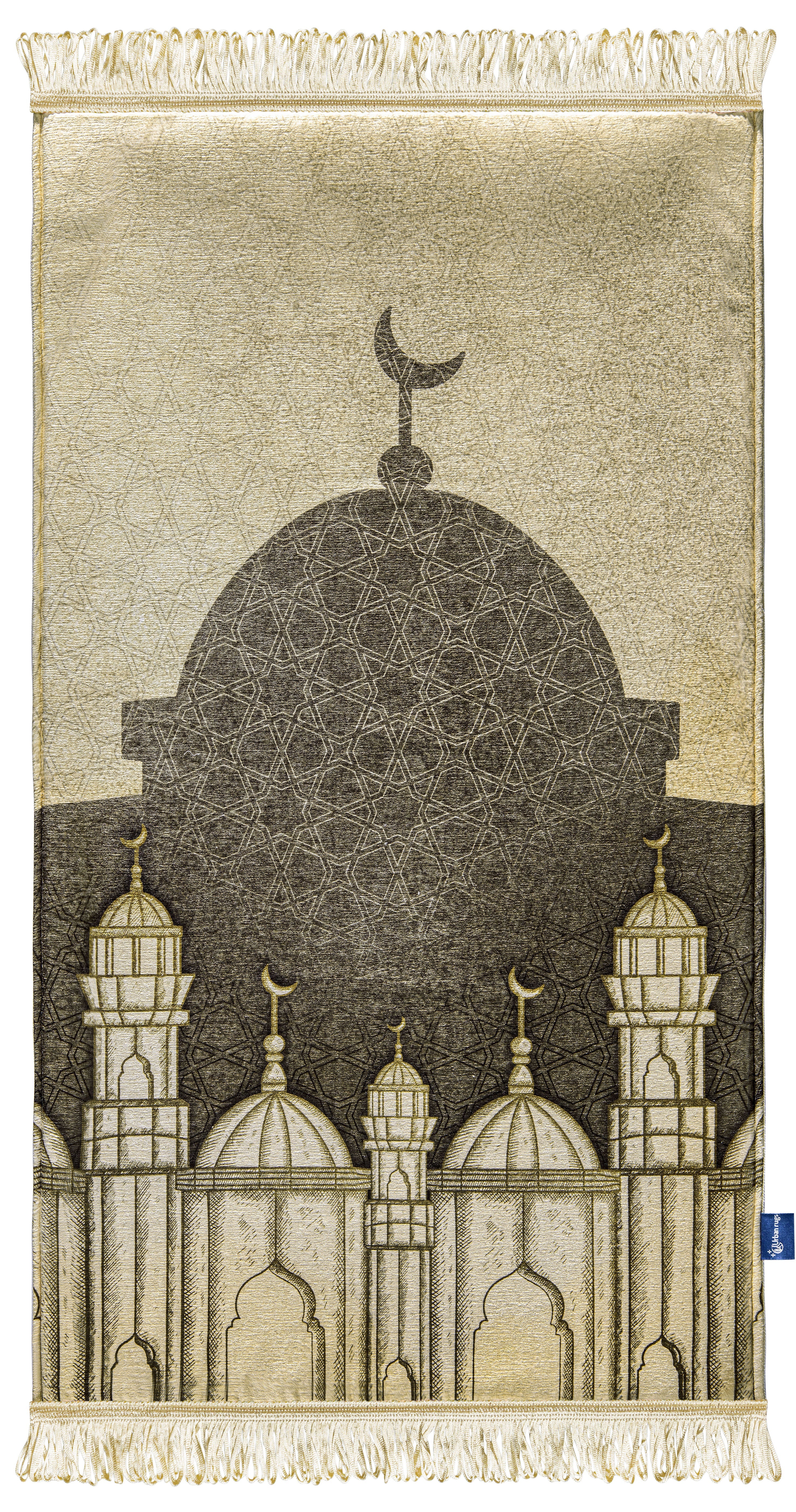 Beige Great Masjid Original Prayer Musallah | Urban Rugs