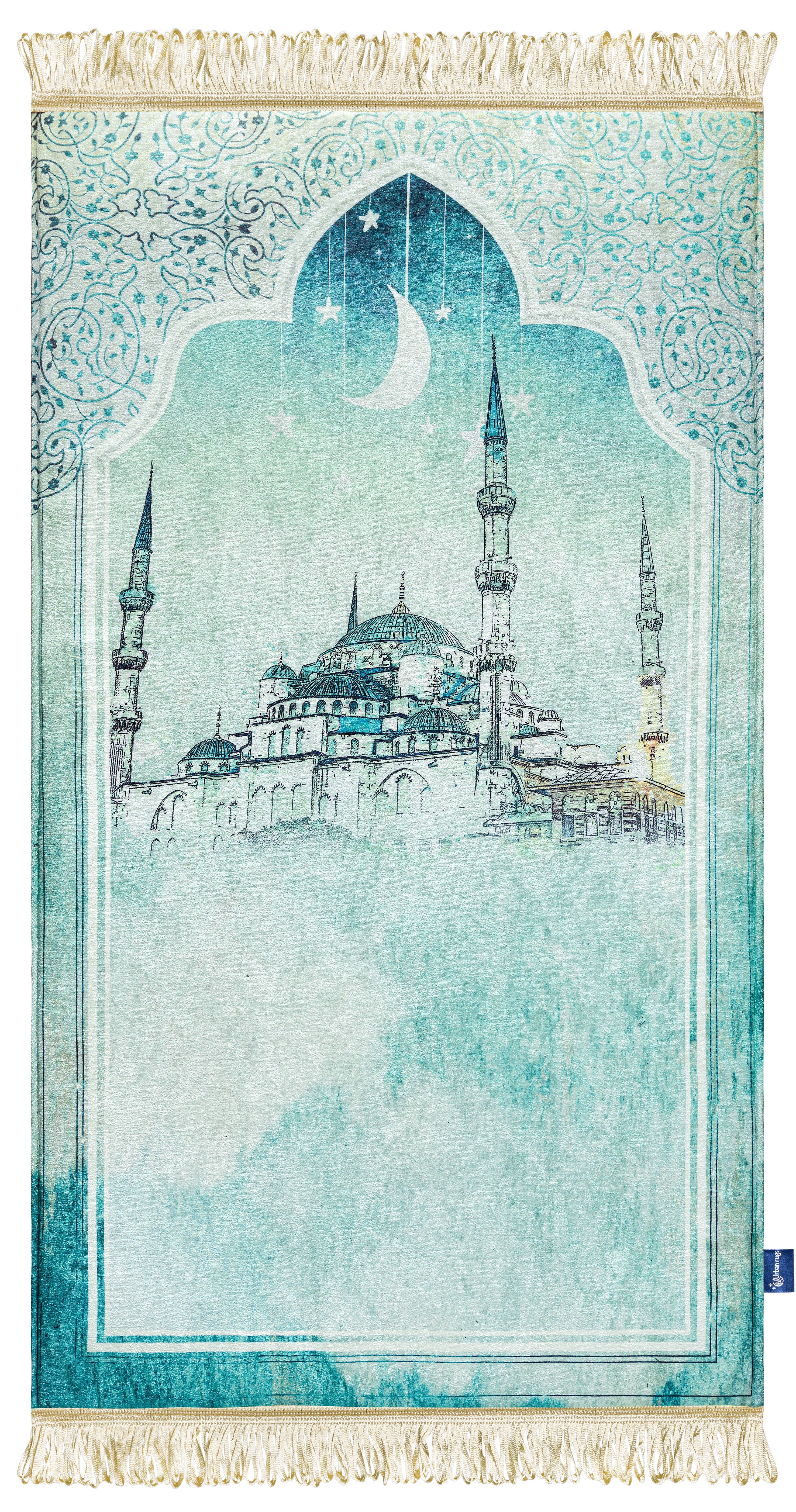 Urban Rugs Light Green Mosque Prayer Mat