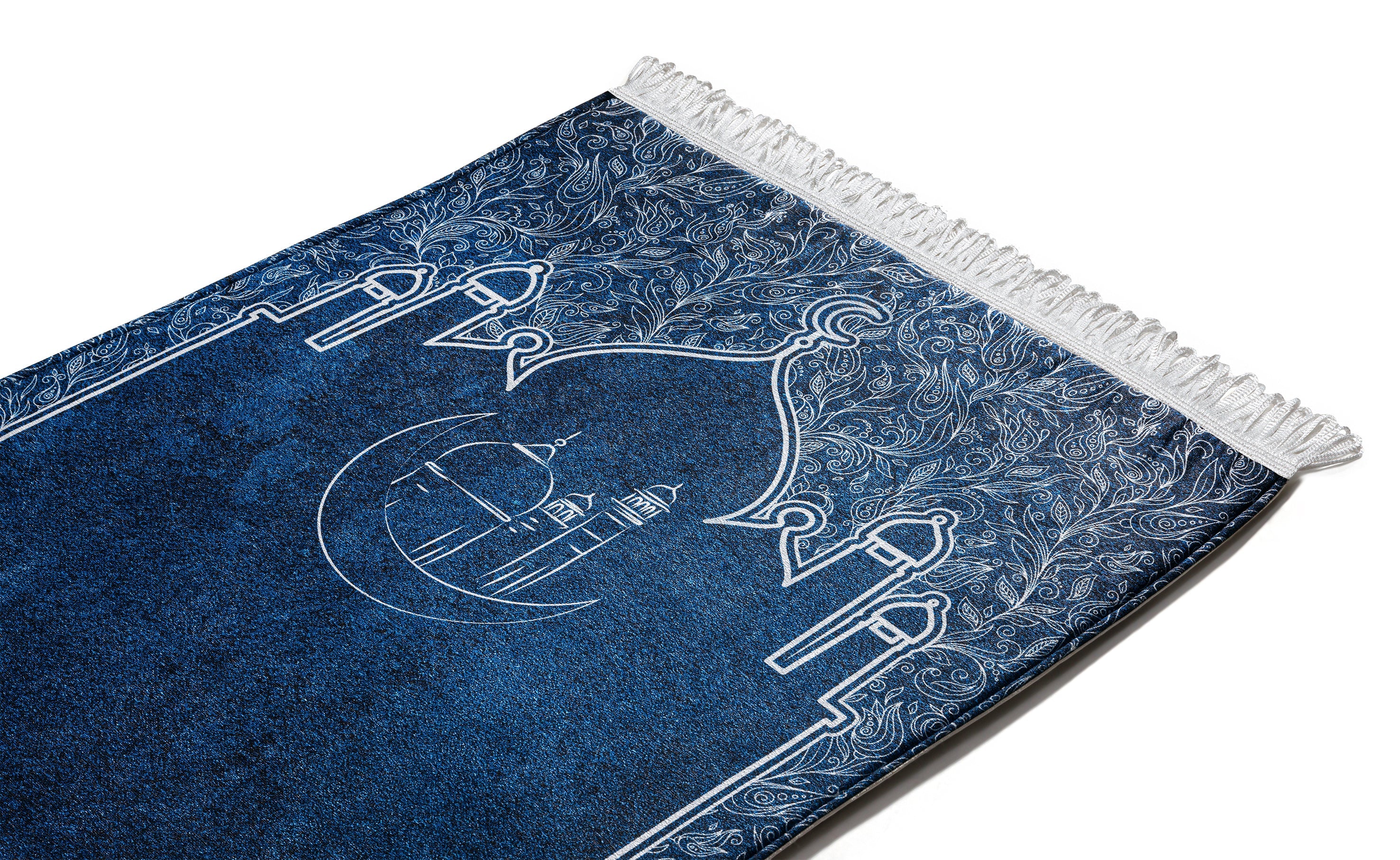 Urban Rugs Islamic Navy Blue Cushioned Prayer Mat