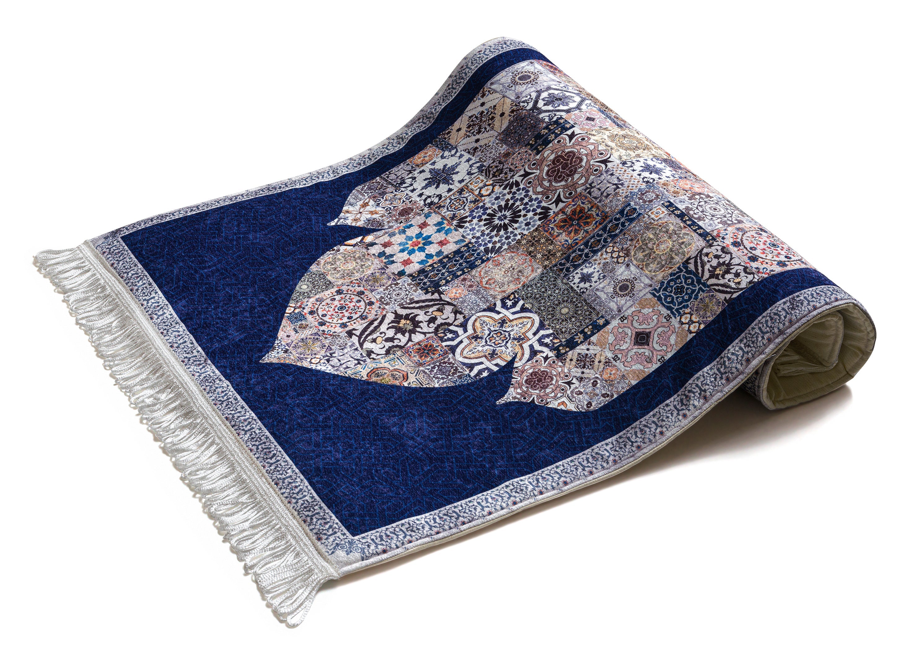 Urban Rugs Dark blue soft padded salah mat 