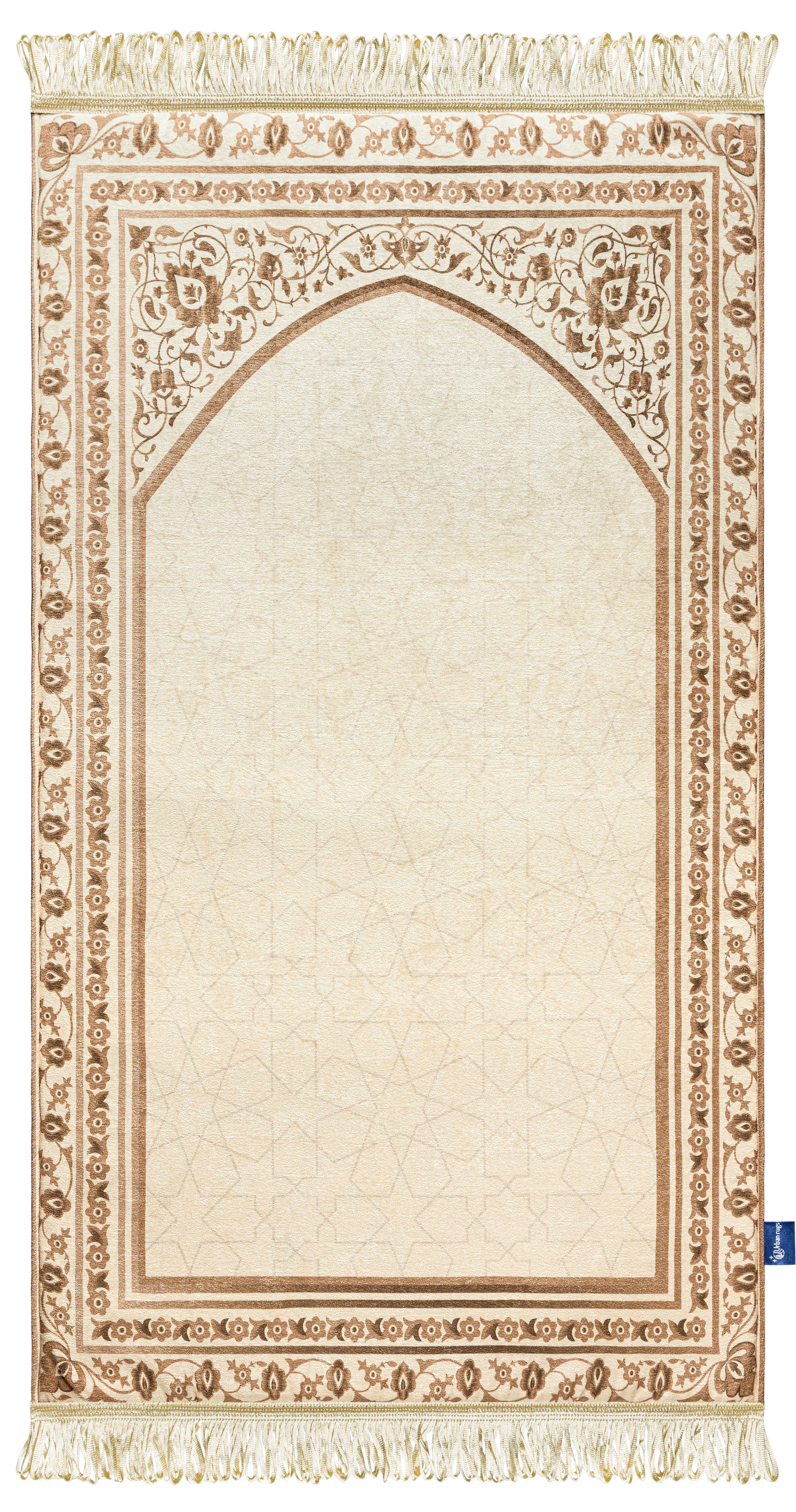 Urban Rugs Beige Cushioned Prayer Carpet