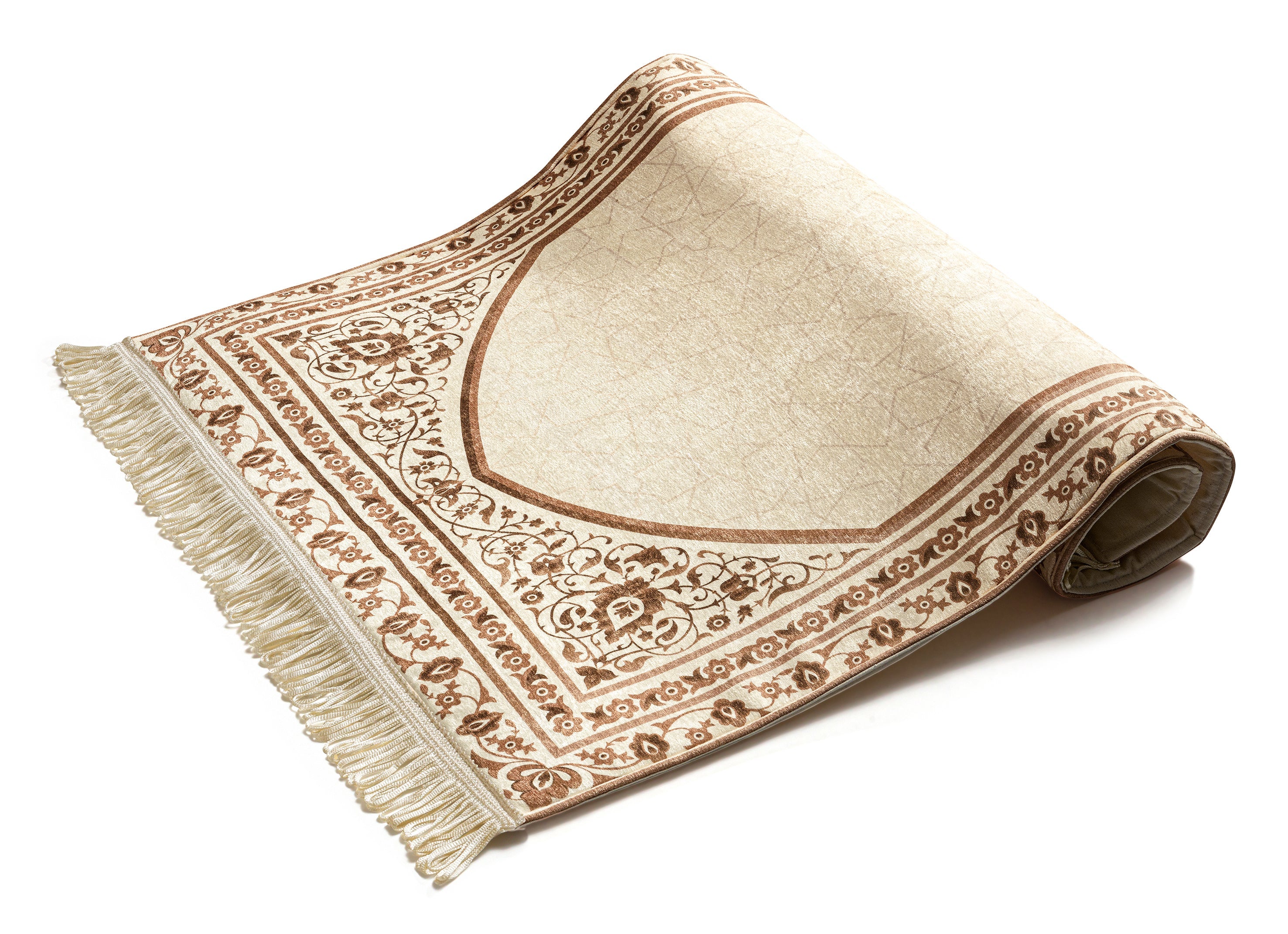 Urban Rugs Beige Cushioned Prayer Carpet