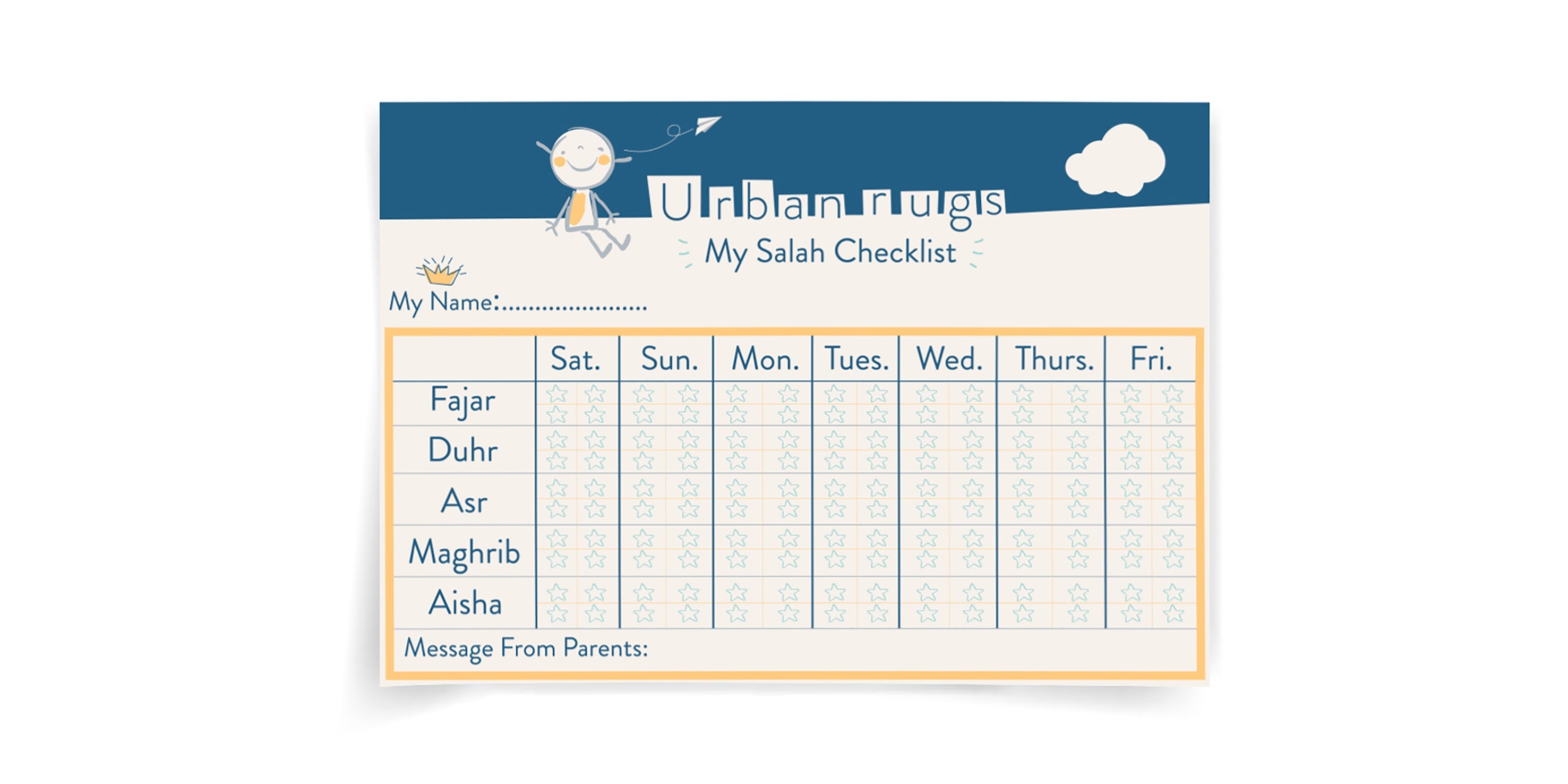 prayer checklist for kids | Urban Rugs